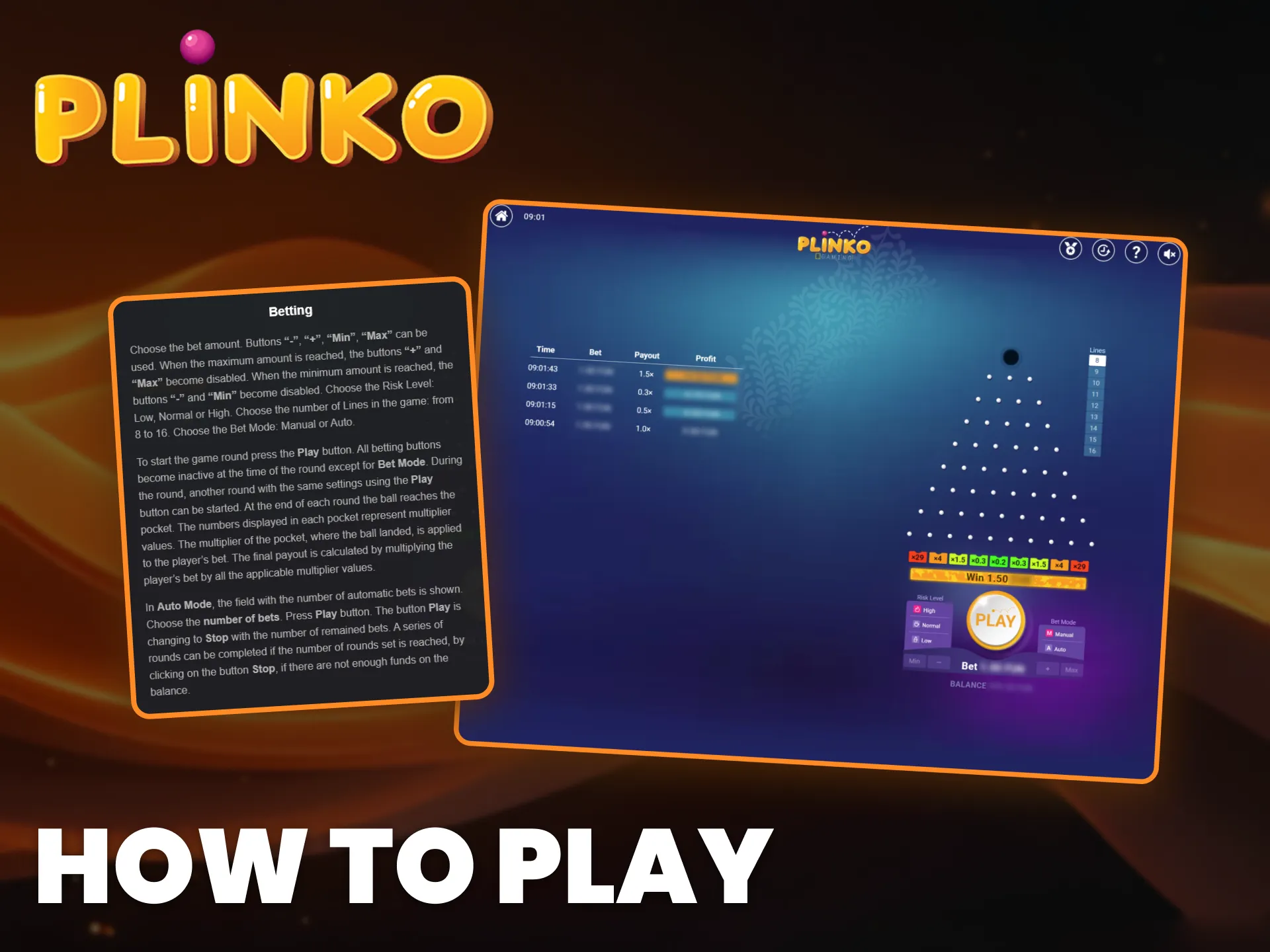 Learn how to play the Plinko game and enjoy the excitement.